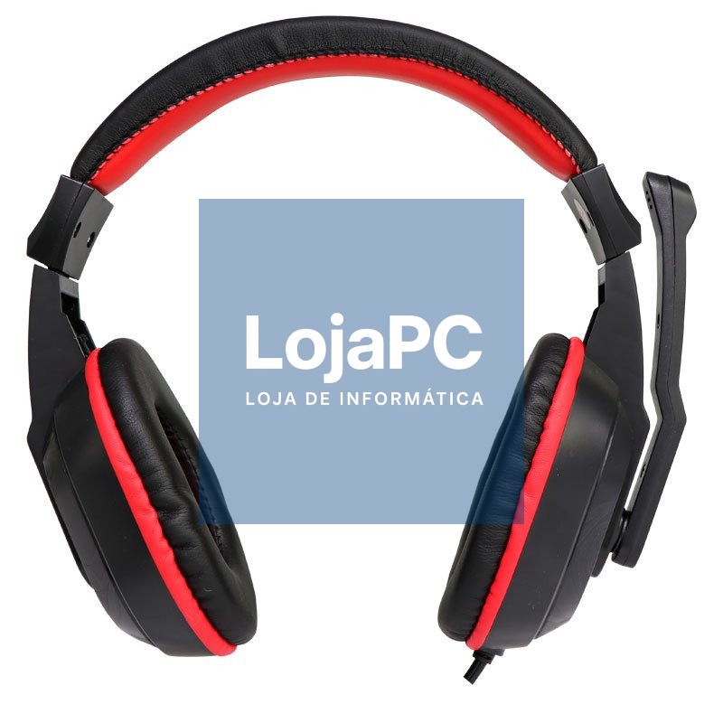 Office Stereo Headphones COOL Dublin with microphone (Black-Red) — imagem 3