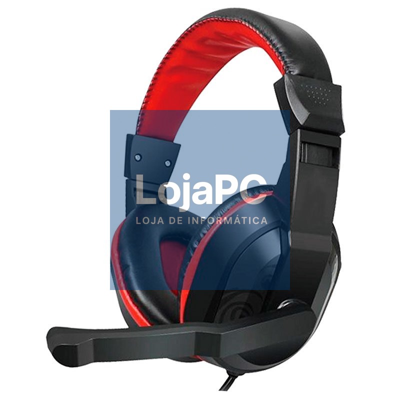 Office Stereo Headphones COOL Dublin with microphone (Black-Red)
