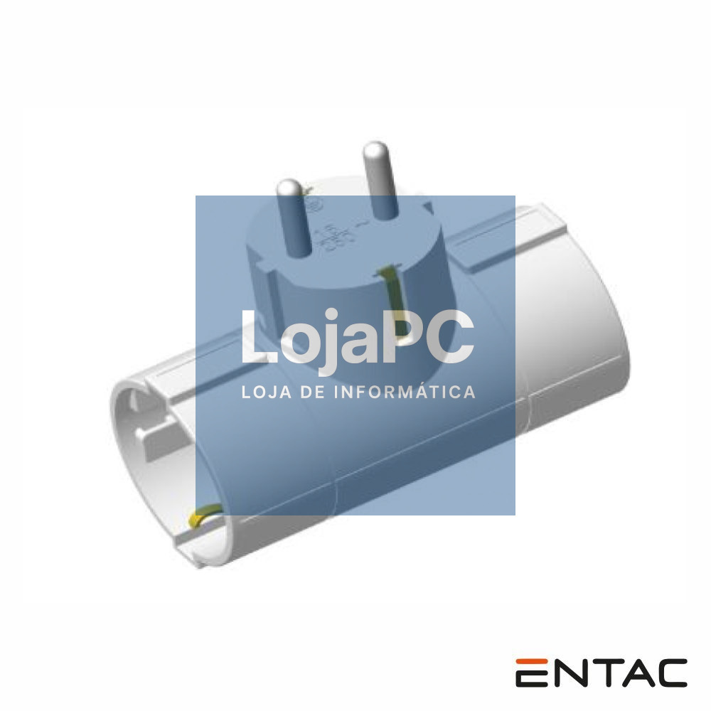 Ficha Elétrica Adaptadora 2x Schuko Horizontal ENTAC