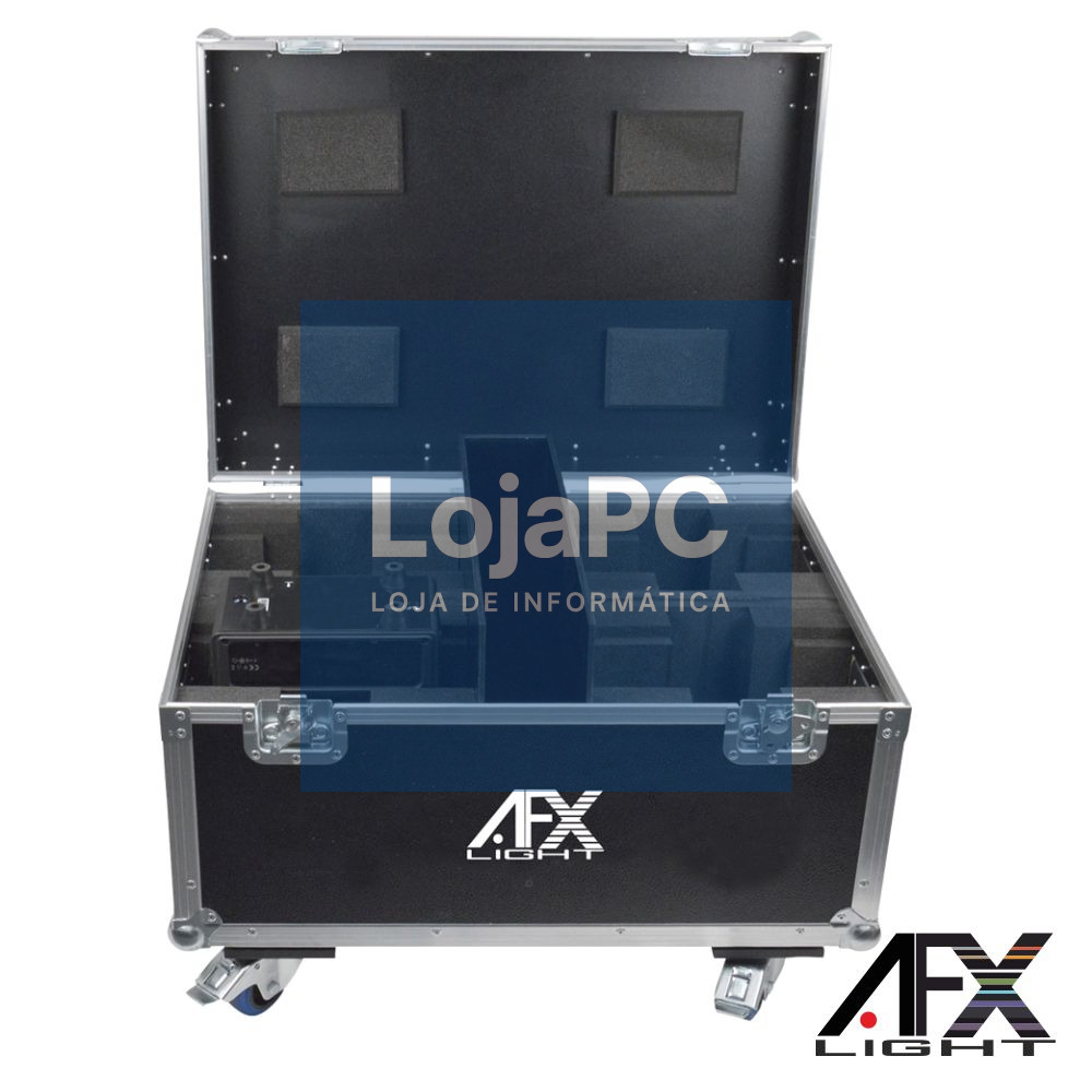 MALA TRANSPORTE DJ P/4MOVING HEAD LEDWASH-712 RODAS AFXLIGHT