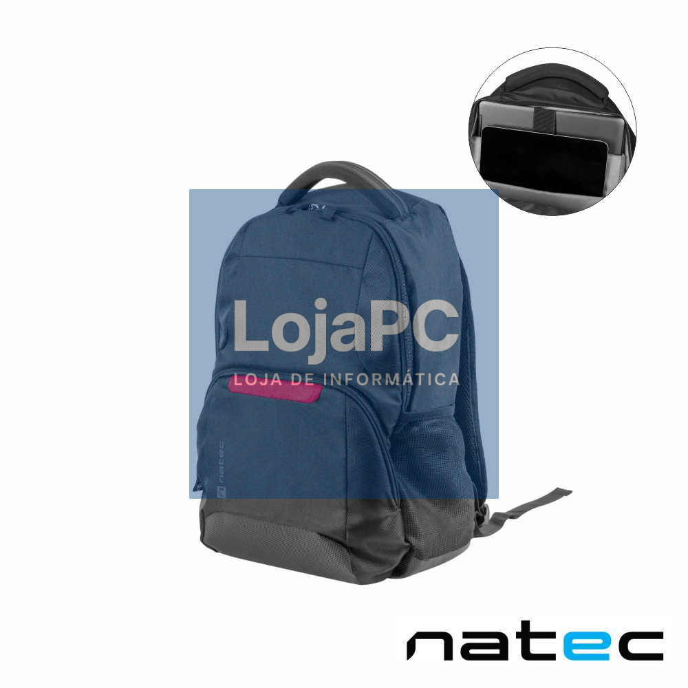 Mochila P/ Laptop/Tablet 15.6" C/ Bolsas Nylon NATEC