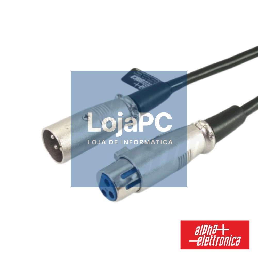 CABO XLR 3P MACHO / XLR 3P FÊMEA 5M POLYBAG