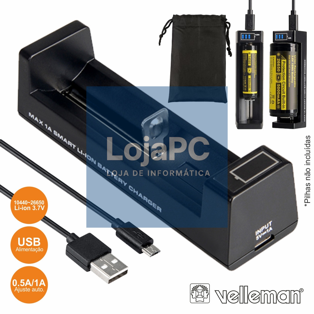 CARREGADOR DE BATERIAS MULTIFUNÇÕES LI-ION