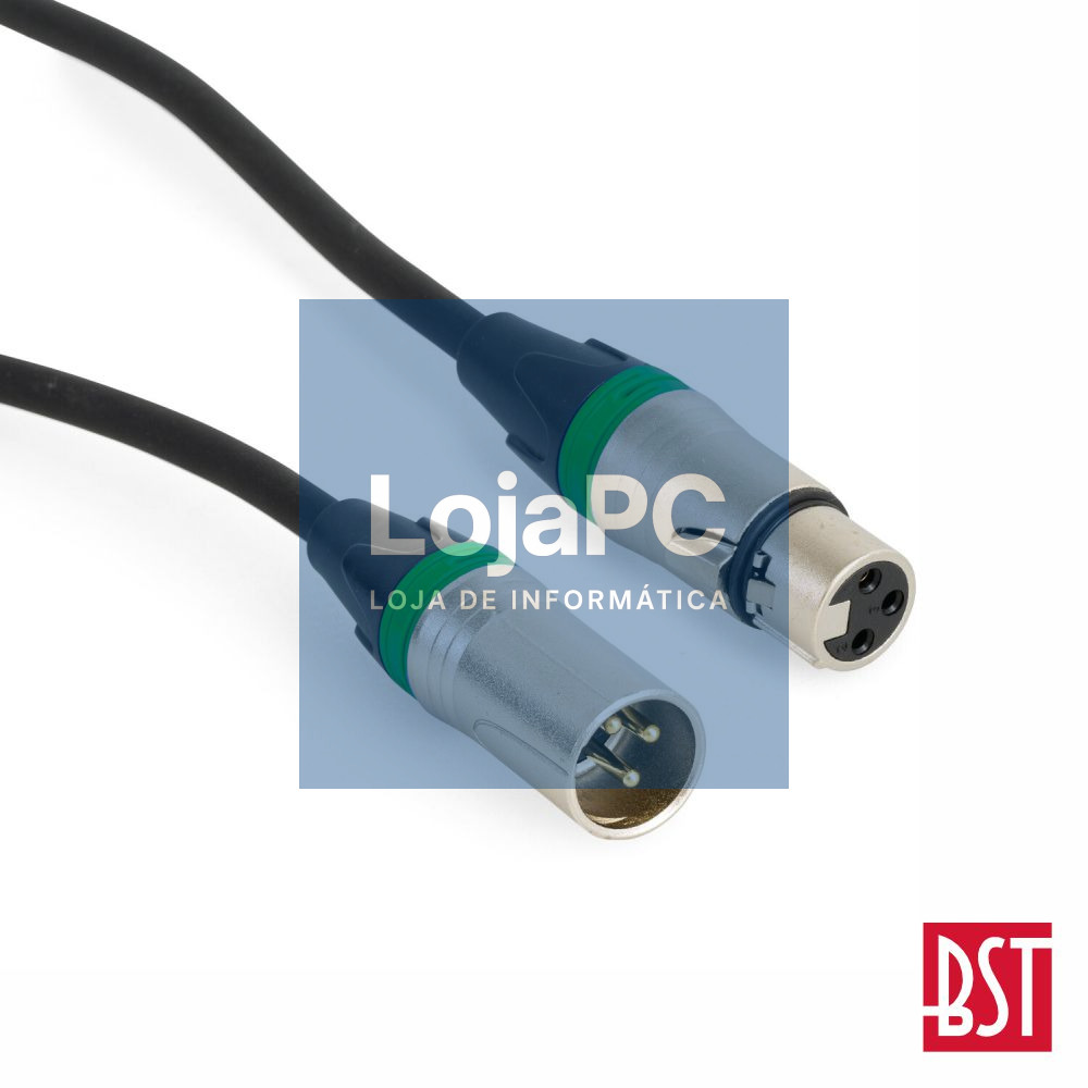 Cabo DMX XLR 3p Macho / XLR 3p Fêmea 1m BST