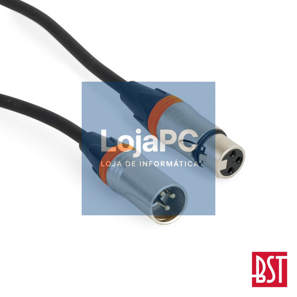 Cabo DMX XLR 3p Macho / XLR 3p Fêmea 3m BST