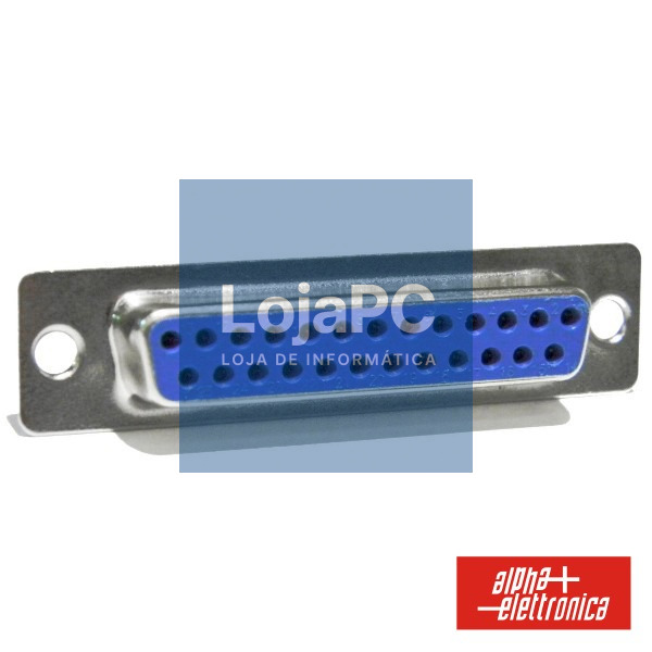 FICHA D-SUB 25P FÊMEA P/ SOLDAR