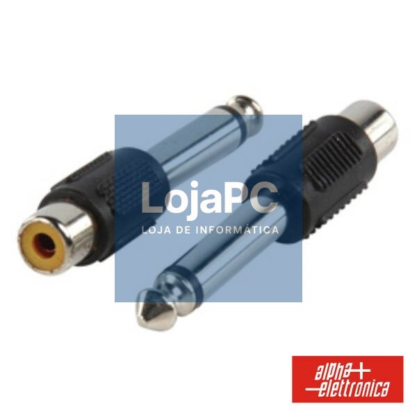 FICHA ADAPTADORA JACK 6.35MM MACHO MONO / RCA FÊMEA