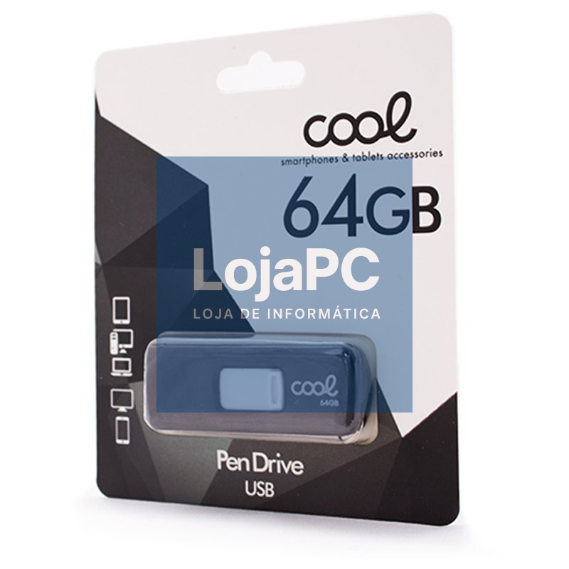 Pen Drive USB x64 GB 2.0 COOL Basic Black — imagem 3