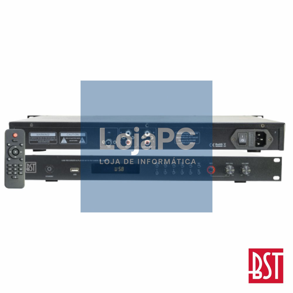 Leitor E Gravador de Áudio Bluetooth/USB/FM BST