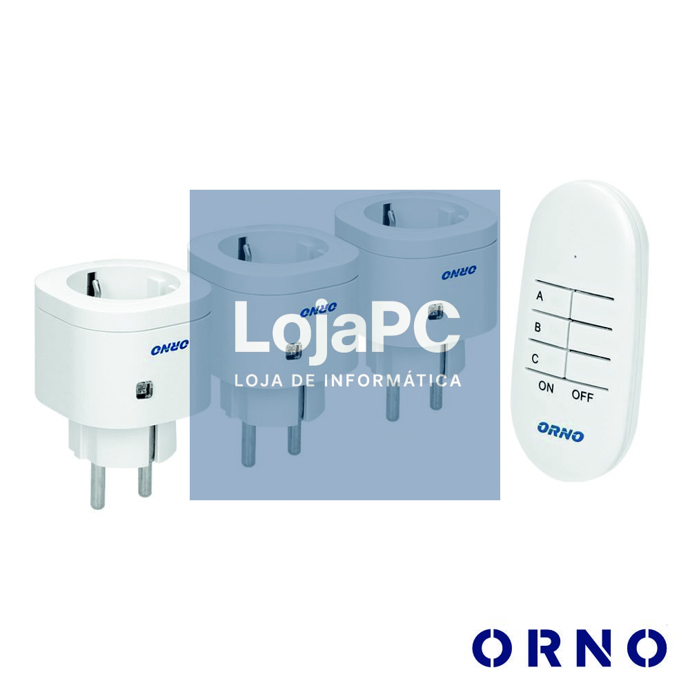 Conjunto 3 Tomadas Elétricas C/ Comando S/ Fios ORNO