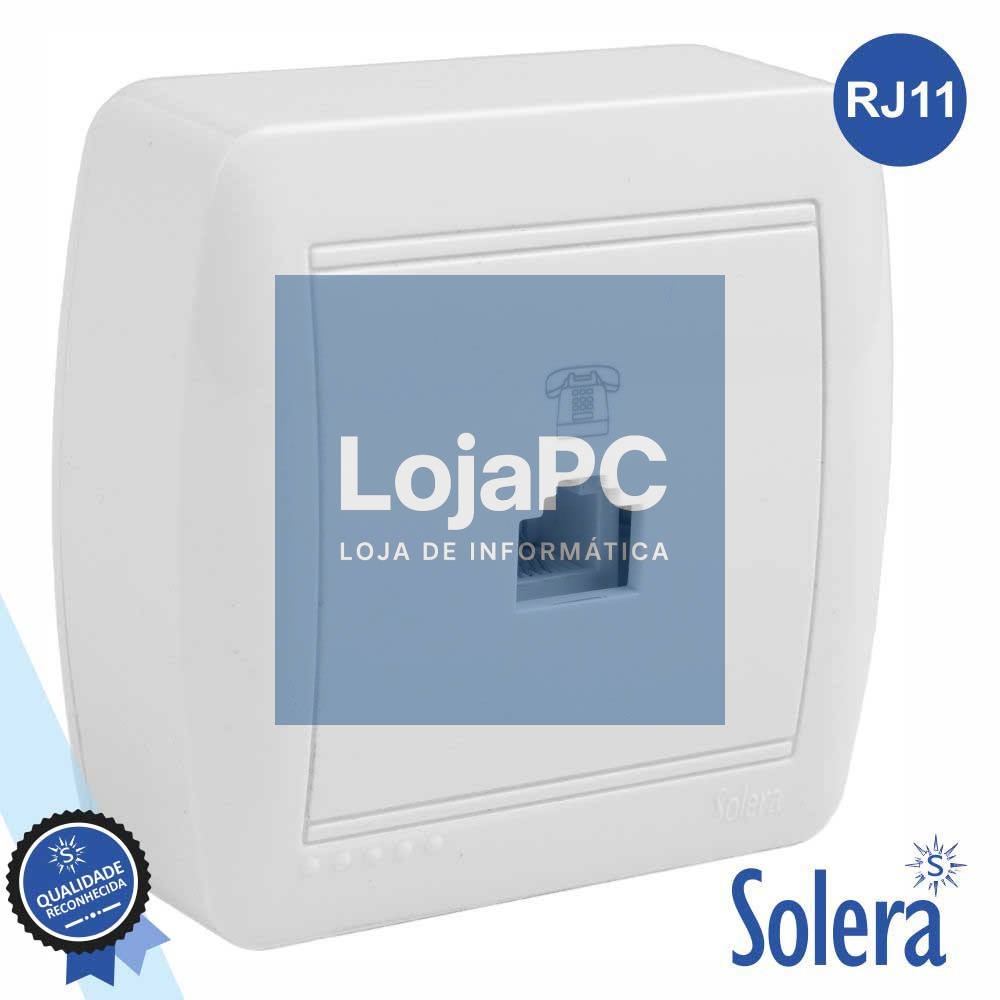 TOMADA TELEFONE RJ11 PAREDE SOLERA