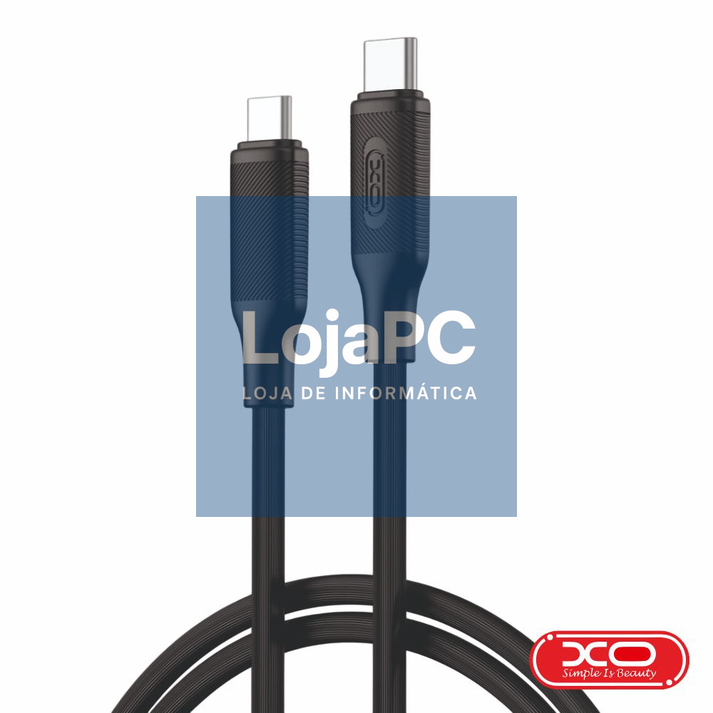 Cabo USB-C Macho / USB-C Macho 1m 60W PD Preto XO