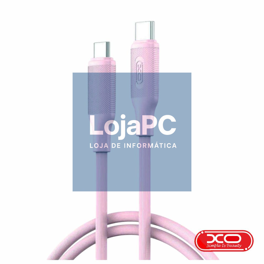 Cabo USB-C Macho / USB-C Macho 1m 60W PD Rosa XO