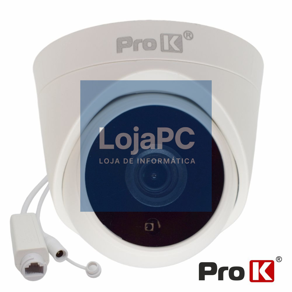 Câmara Vigilância IP DOME H.265 4MP PoE PROK