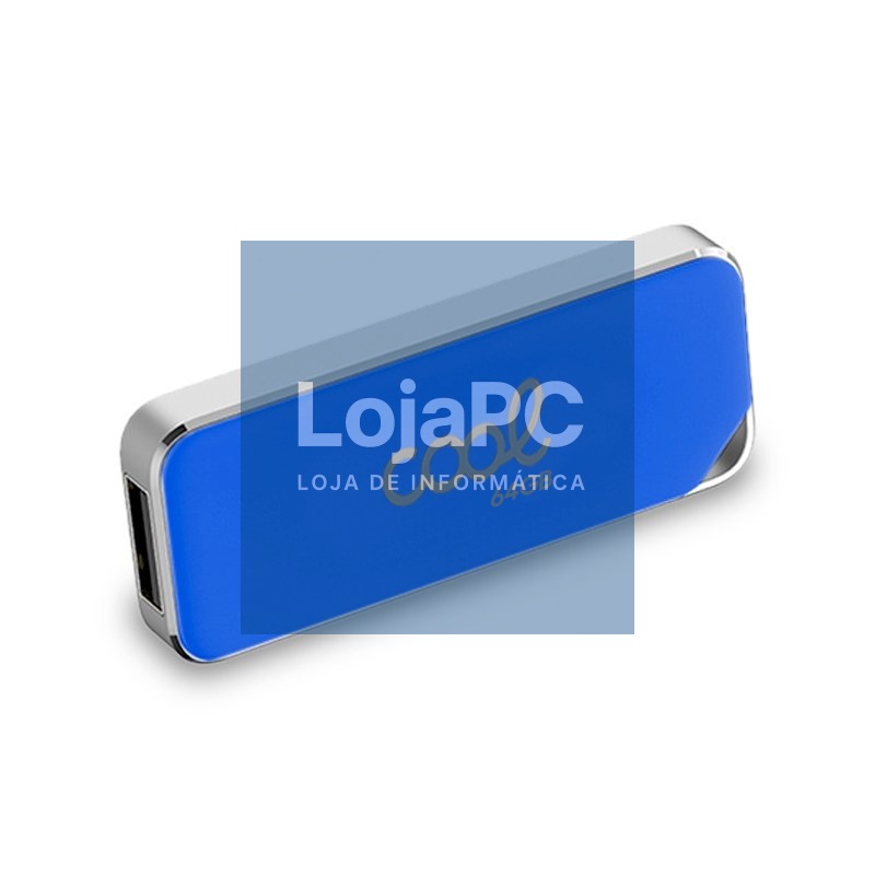 Pen Drive USB x64 GB 2.0 COOL Board Blue — imagem 2