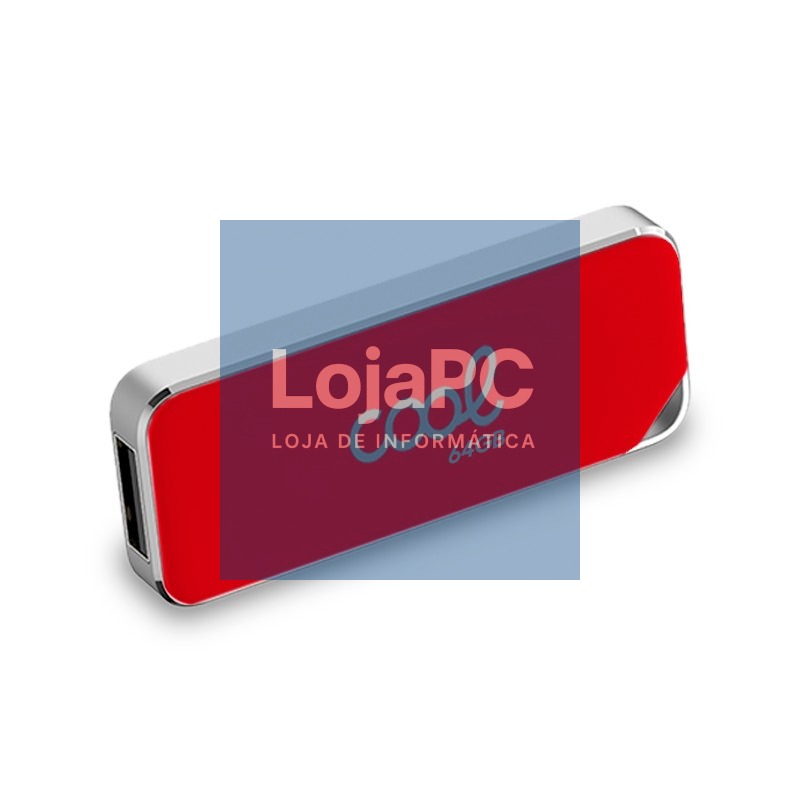Pen Drive USB x64 GB 2.0 COOL Board Red — imagem 3