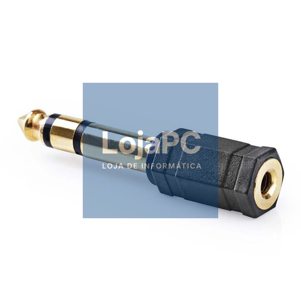 Ficha Adaptadora Jack 6.35mm Macho / Jack 3.5mm Fêmea
