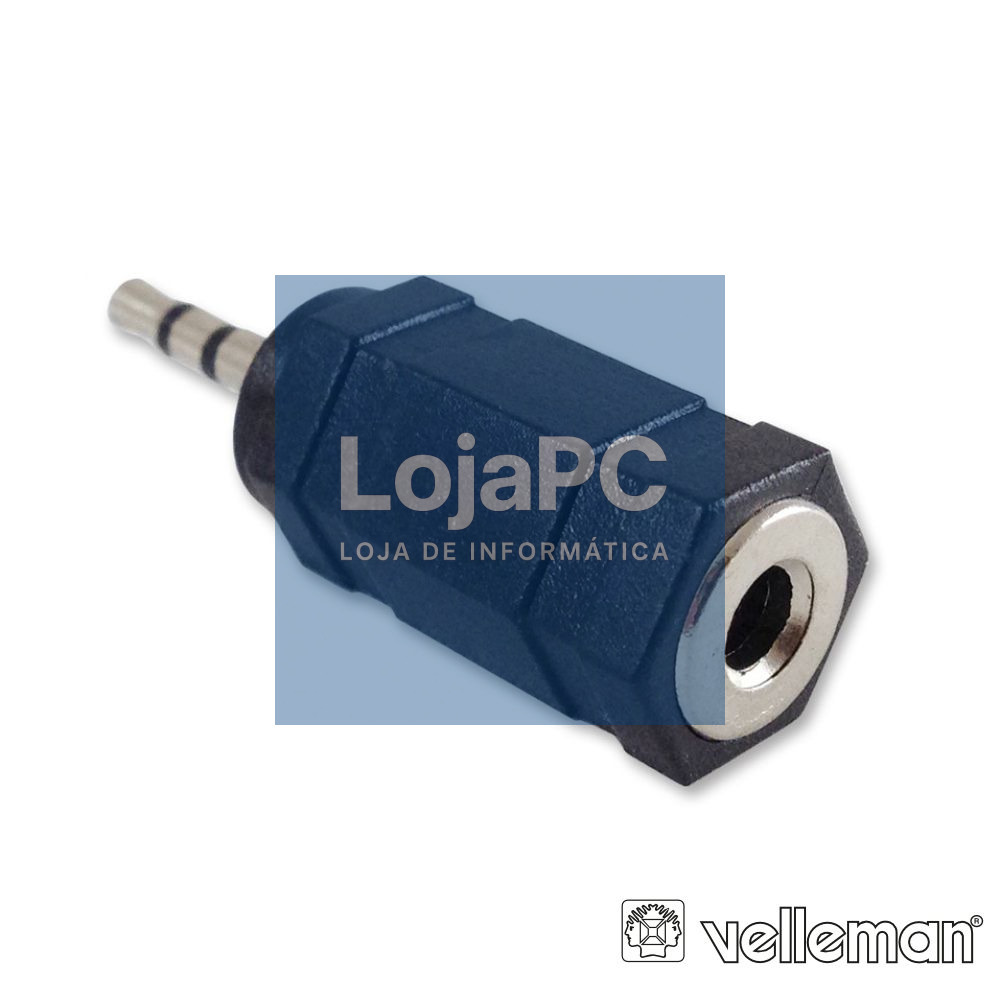 FICHA ADAPTADORA JACK 3.5MM FÊMEA ST / JACK 2.5MM MACHO ST