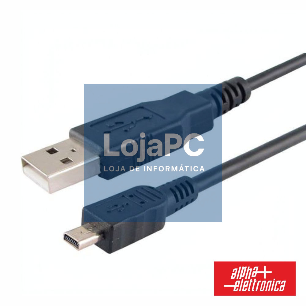 CABO USB-A 2.0 MACHO / MINI USB-B 4P MACHO 1.8M POLYBAG