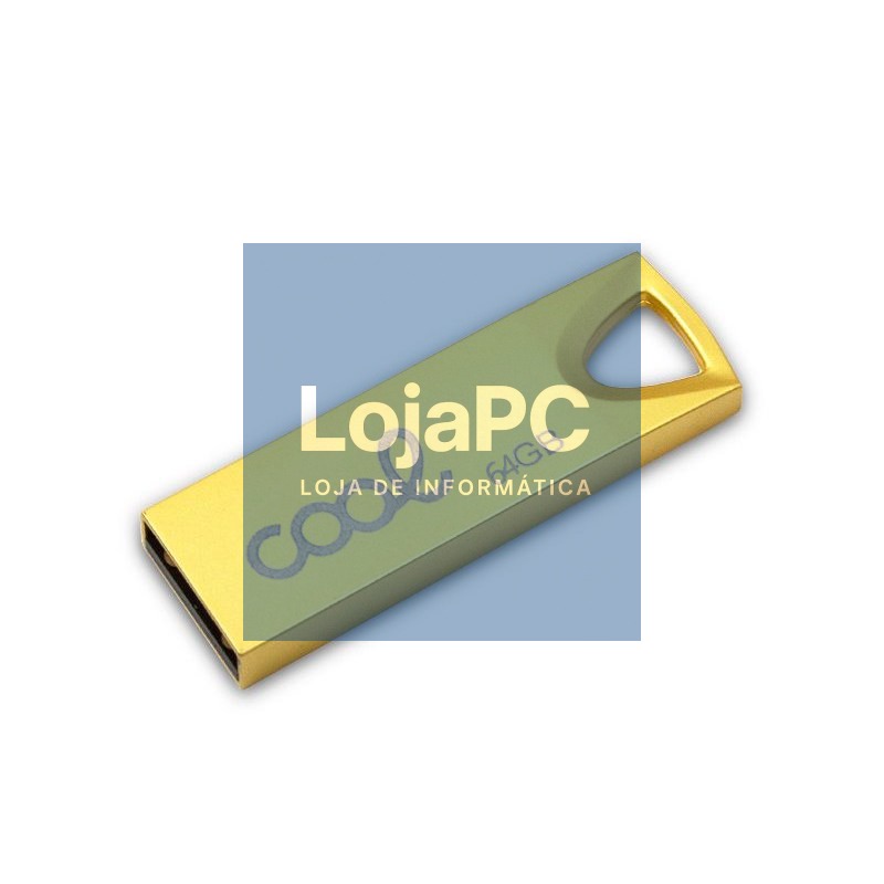 Pen Drive USB x64 GB 2.0 COOL Metal KEY Gold