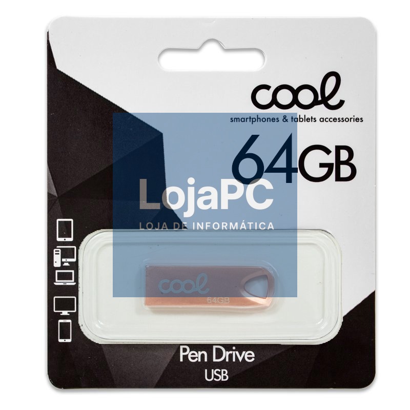 Pen Drive USB x64 GB 2.0 COOL Metal KEY Rose Gold — imagem 2