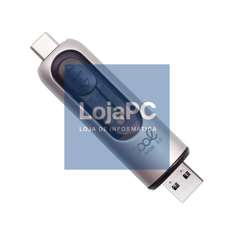 Pen Drive USB x64 GB 3.0 COOL (2 in 1) Tipo-C / USB — imagem 2