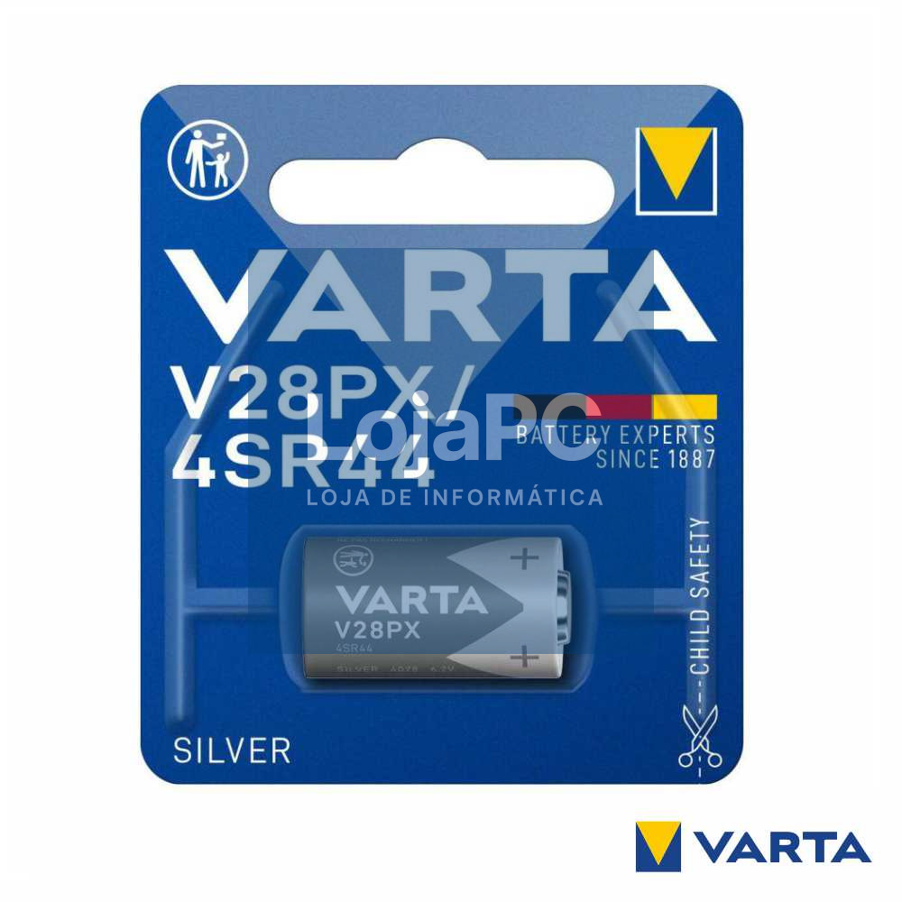 Pilha Óxido Prata V28PX/4SR44 6.2V Blister VARTA