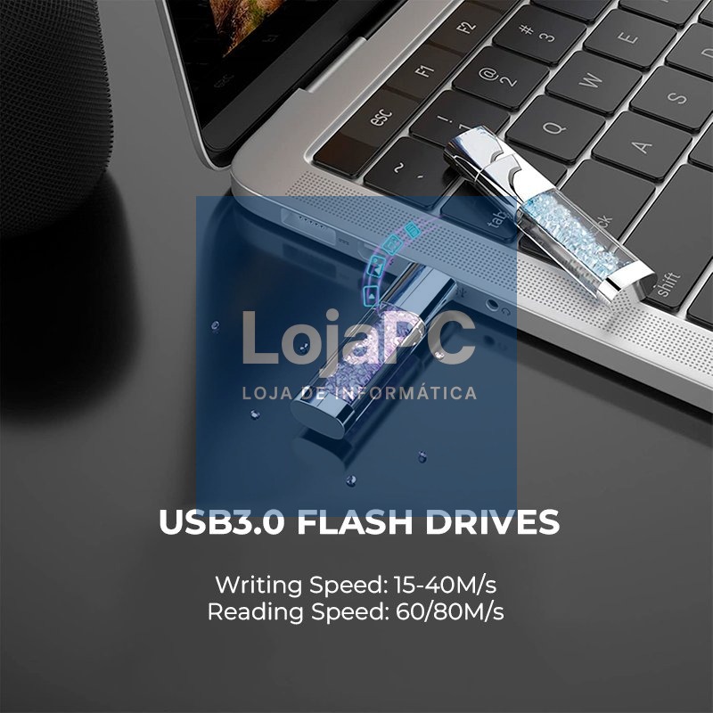 Pen Drive USB x64 GB 3.0 COOL Crystal Pink — imagem 4