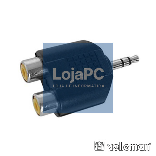 FICHA ADAPTADORA JACK 3.5MM MACHO ST / 2 RCA FÊMEA