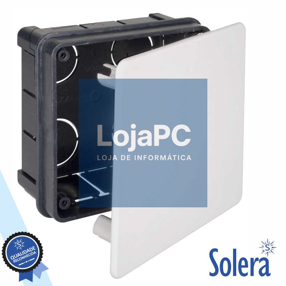 CAIXA DE PASSAGEM EMBUTIR C/ 12 ENTRADAS 100x100x45MM SOLERA