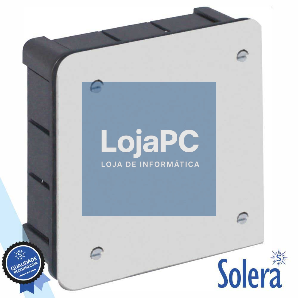 CAIXA DE PASSAGEM EMBUTIR C/ 12 ENTRADAS 100x100x45MM SOLERA
