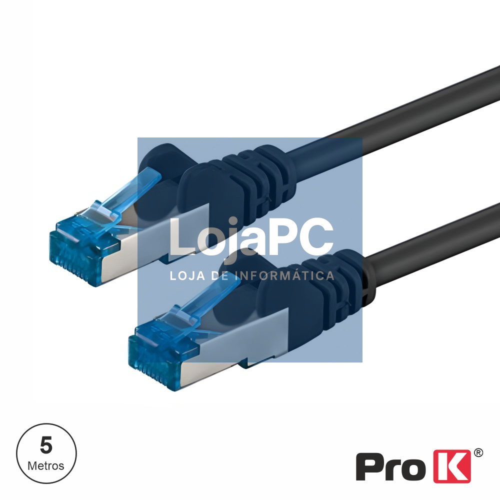 Cabo S/Ftp CAT6E 5M Preto PROK