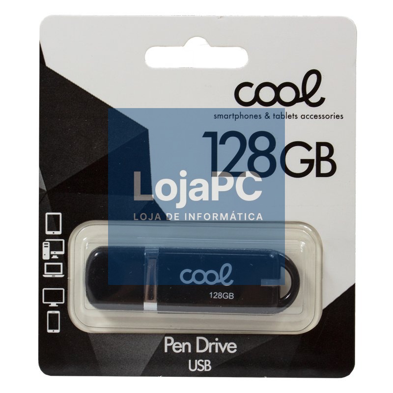 Pen Drive x USB 128 GB 2.0 COOL Cover Black — imagem 2