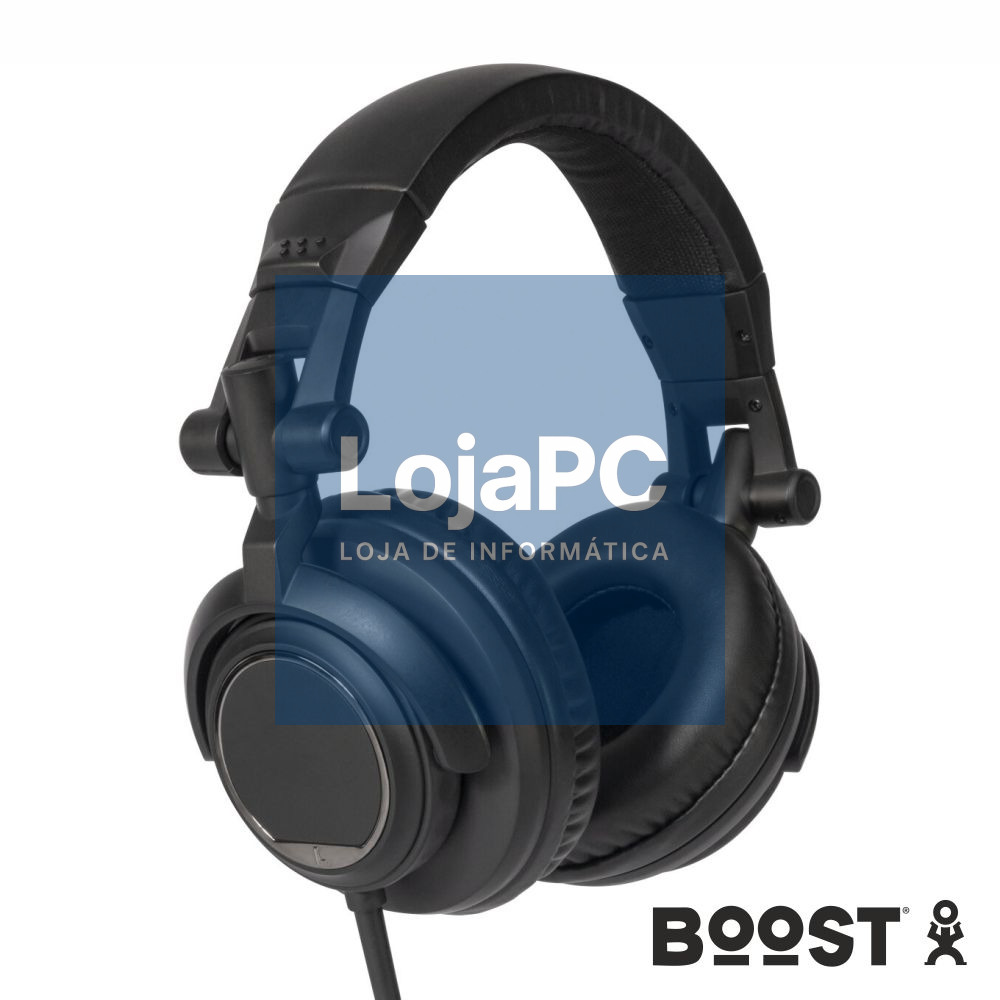 Auscultadores DJ Articulados Pretos BOOST