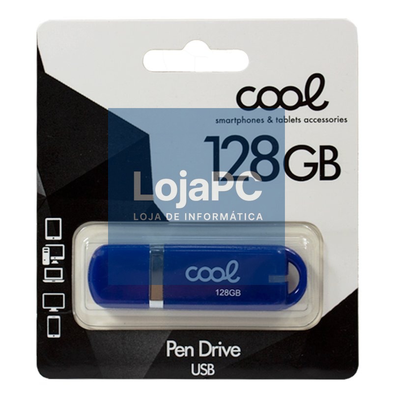 Pen Drive x USB 128 GB 2.0 COOL Cover Blue — imagem 2