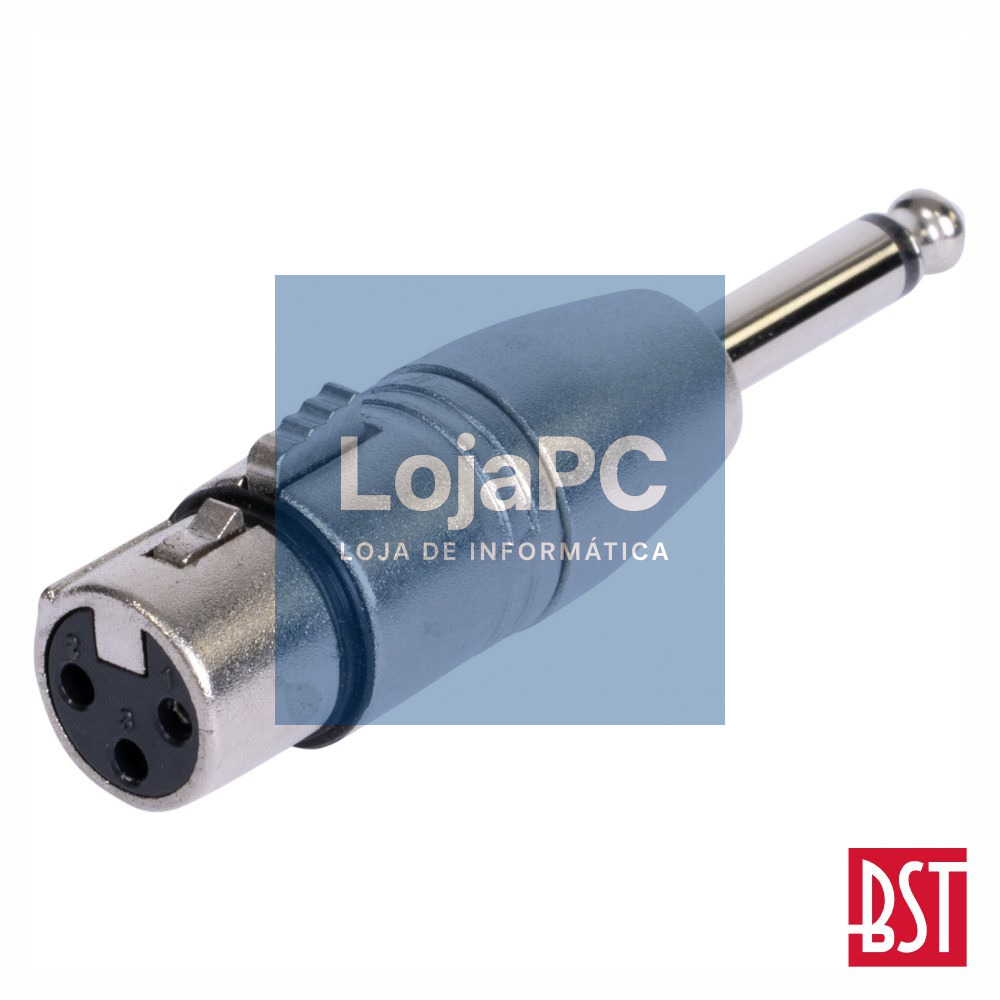 Ficha Adaptadora XLR 3p Fêmea / Jack 6.35mm Macho Mn BST