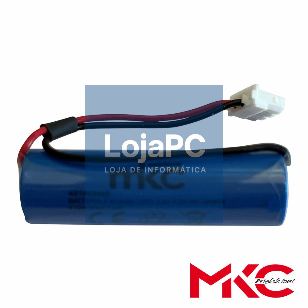 Bateria De Lítio ER14505 3.6V 2.4Ah Com Cabo e Conector MKC