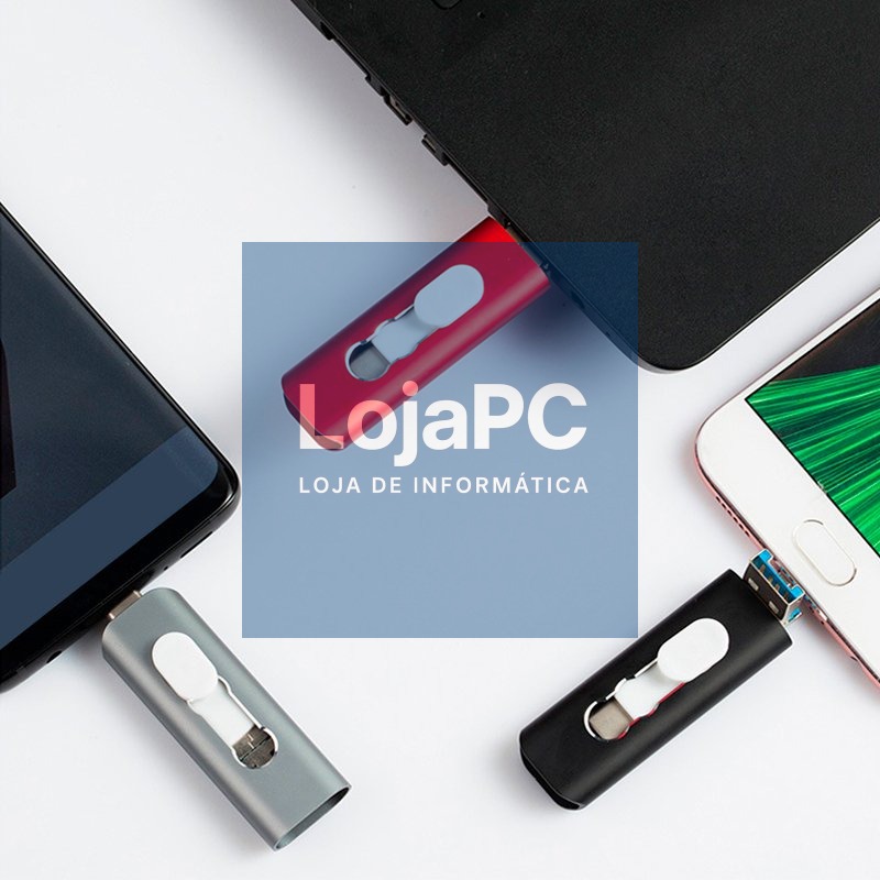Pen Drive x USB 128 GB COOL (3 in 1) Lightning / Type-C / USB Black — imagem 4