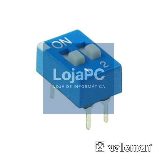INTERRUPTOR DIP 2 POSIÇÕES VELLEMAN