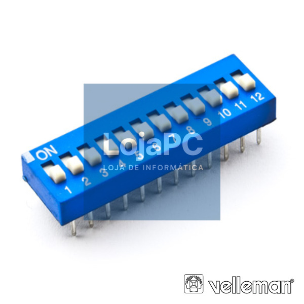 INTERRUPTOR DIP 12 POSIÇÕES VELLEMAN