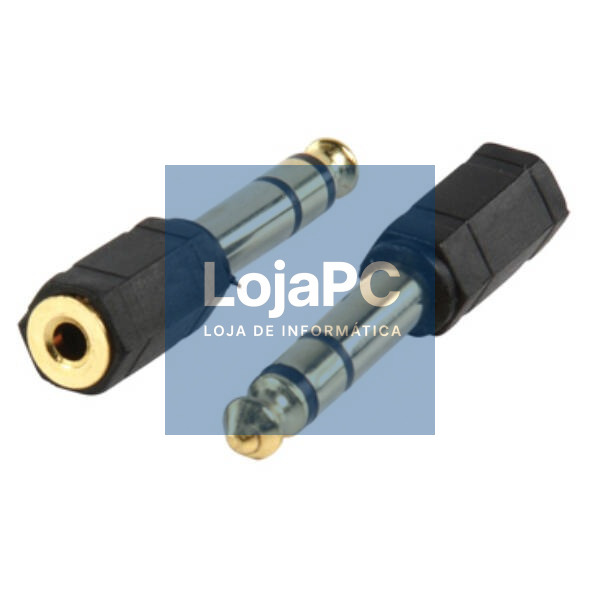 FICHA ADAPTADORA JACK 6.35MM MACHO / JACK 3.5MM FÊMEA ST