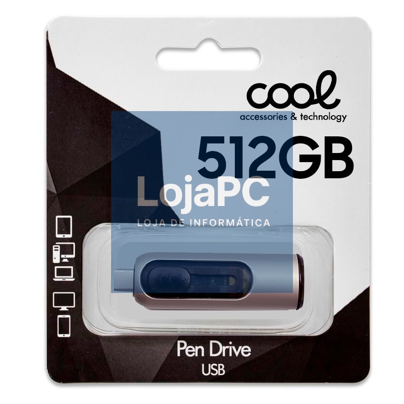 Pen Drive x USB 512 GB 3.0 COOL (2 in 1) Tipo-C / USB — imagem 2