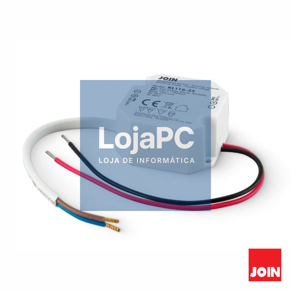 Fonte De Alimentação Fixa 1000ma 12W 12V JOIN