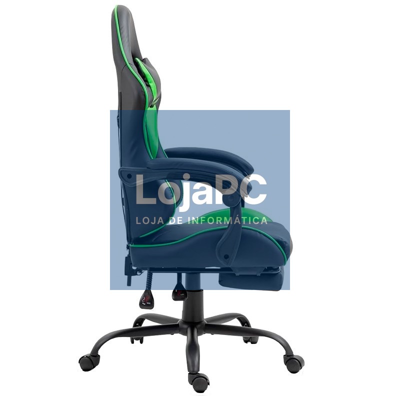 Premium Gaming Armchair COOL Rest Black-Green (Footrest) — imagem 3