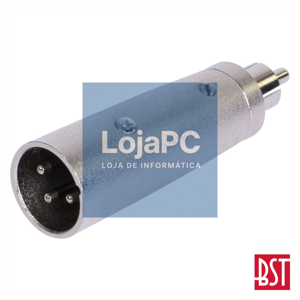 Ficha Adaptadora XLR 3p Macho / Rca Macho BST