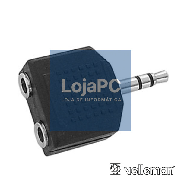 FICHA ADAPTADORA JACK 3.5MM MACHO / 2 JACK 3.5MM FÊMEA ST