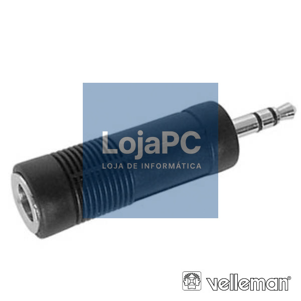 FICHA ADAPTADORA JACK 6.35MM FÊMEA / JACK 3.5MM MACHO ST