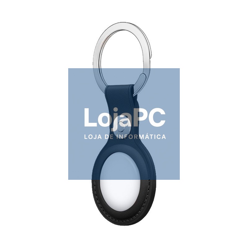 Protective Keychain COOL Compatible with AirTag Leatherette Black — imagem 3