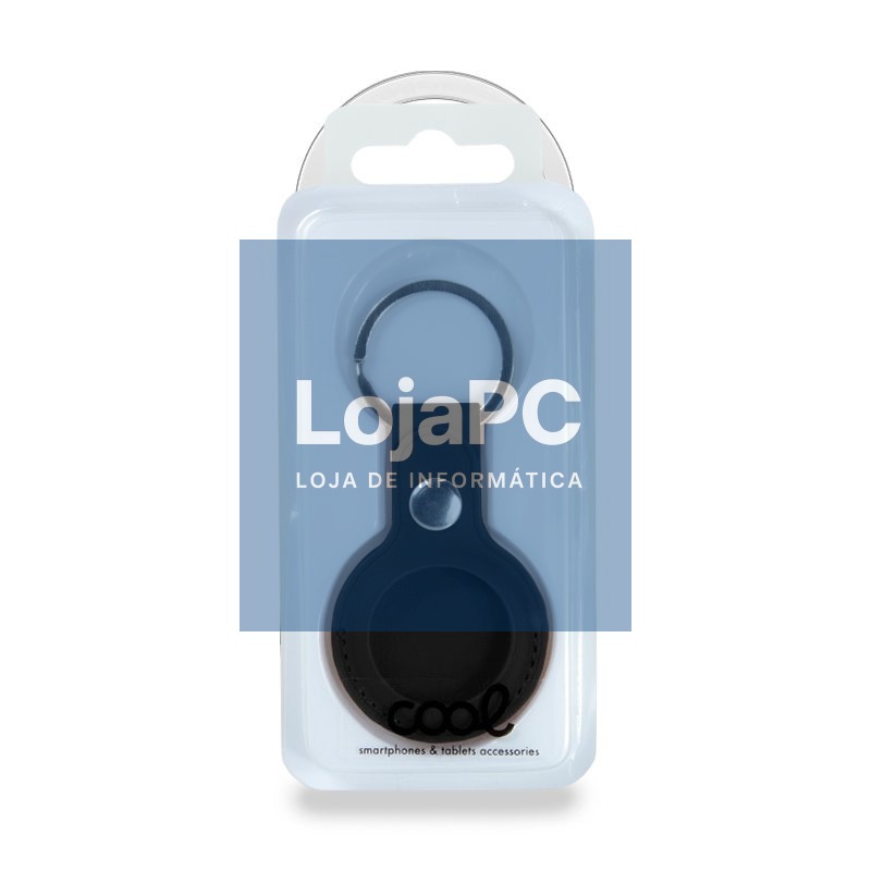 Protective Keychain COOL Compatible with AirTag Leatherette Black — imagem 4