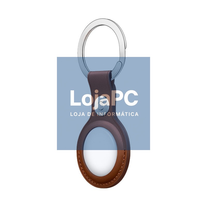 Protective Keychain COOL Compatible with AirTag Leatherette Brown — imagem 4
